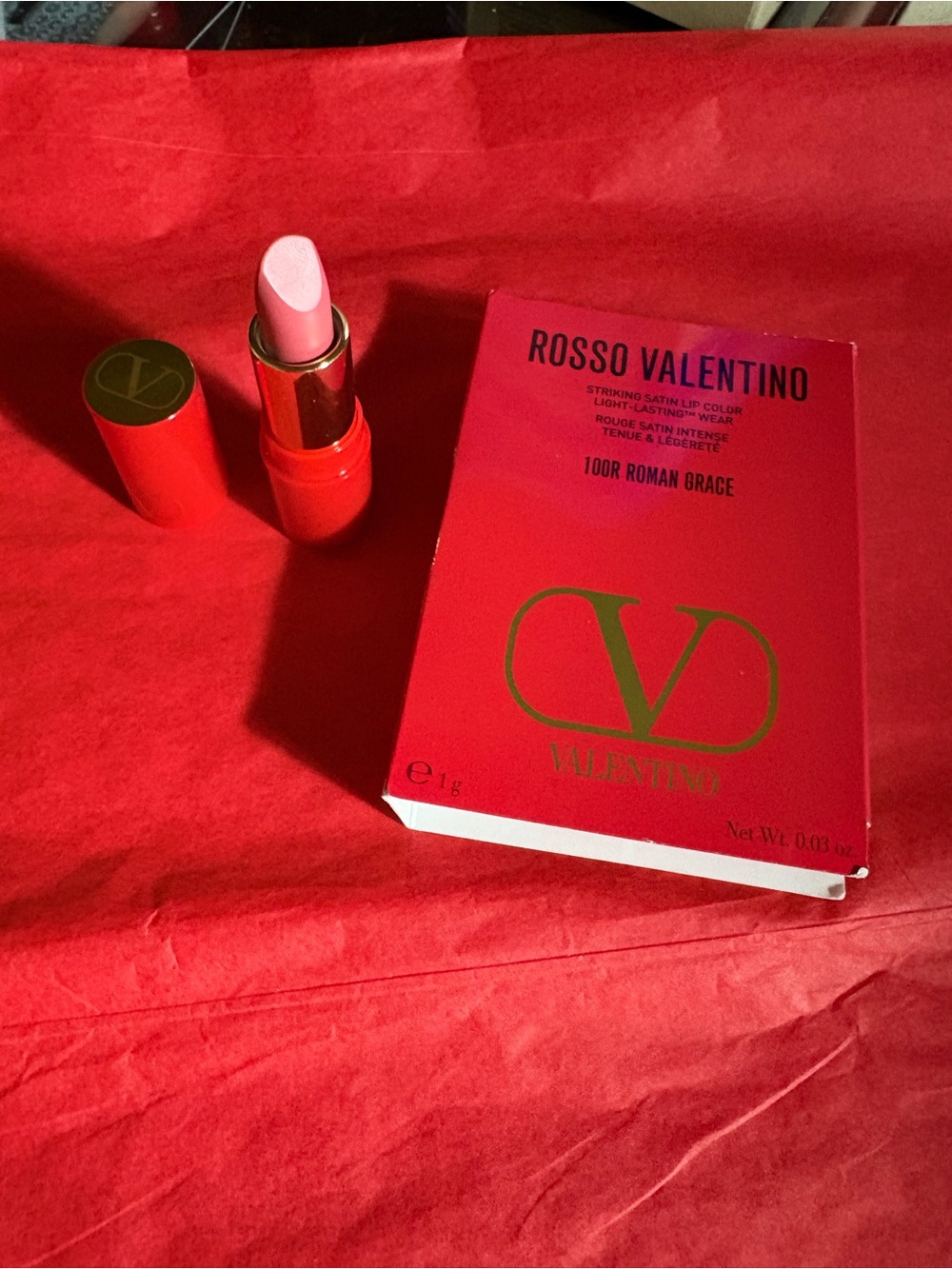 Valentino Lipstick travel/sample size. Color 100R.